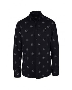 Philipp Plein Striped Cotton Shirt - Blue