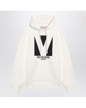 Valentino Ivory Sweatshirt With Chez - White