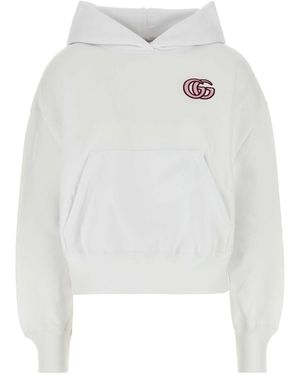 Gucci Logo Hoodie - White
