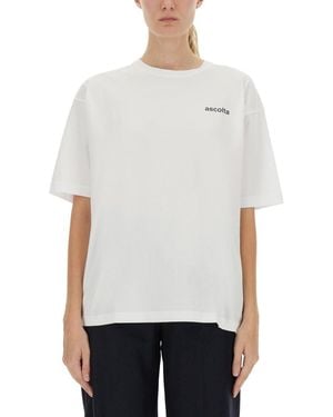 Aspesi Graphic Crew Neck T-Shirt - White