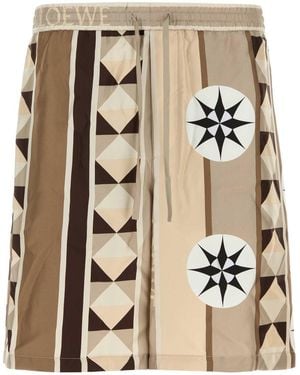 Loewe Silk Paula Ibiza Bermuda Shorts - Metallic