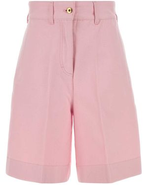 Patou Pink Cotton Bermuda Shorts