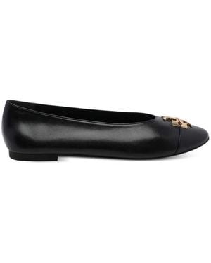 Tory Burch Charlie Ballerinas mit Logo-Plakette - Schwarz