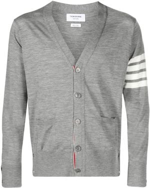 Thom Browne Classic V-Neck Cardigan - Grau
