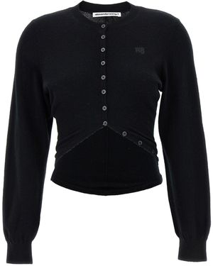 T By Alexander Wang 'Ls' Cardigan - Schwarz