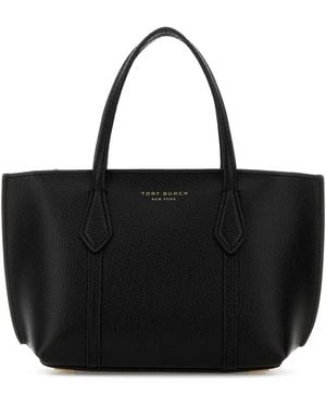 Tory Burch Leather Mini Perry Handbag - Black