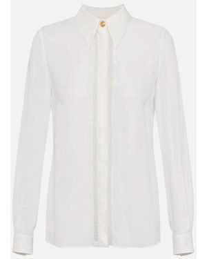 Elisabetta Franchi Shirt With Lettering Bands - White