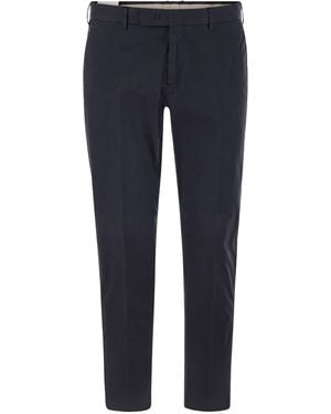 PT Torino Rebel Stretch Cotton Trousers - Blue