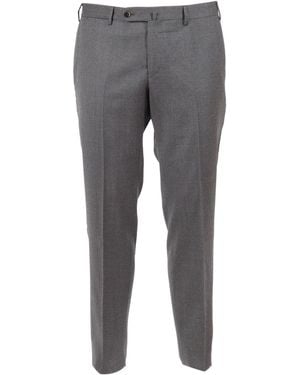 PT01 Slim, Flat Front, Diagonal Pockets, Unfinished - Gray