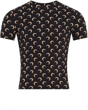 Marine Serre T Shirt "Moon" - Black