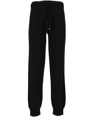 Kangra Cashmere Kangra Kasjmier Naadloze joggingbroek Met Trekkoord - Zwart