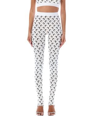 Marine Serre All-Over Moon Print Leggings - Black