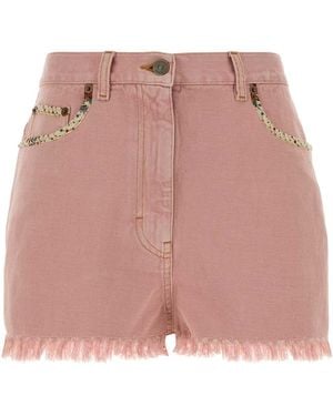 Valentino Garavani Denim Shorts - Pink