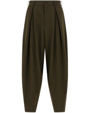 Comme des Garçons Herringbone Wol Pants - Groen