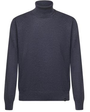 Fay Rollkragenpullover aus -Wolle - Blau