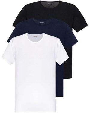 Paul Smith Logo-T-Shirt im 3er-Pack - Blau