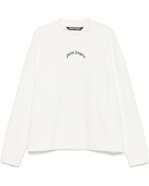 Palm Angels Sweater Met Logo - Wit