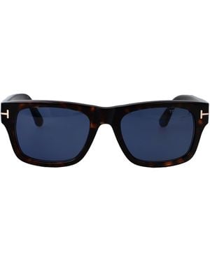 Tom Ford Squared Sunglasses Ft1303 52 V - Blue