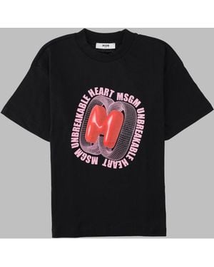 MSGM T-Shirt With Logo - White