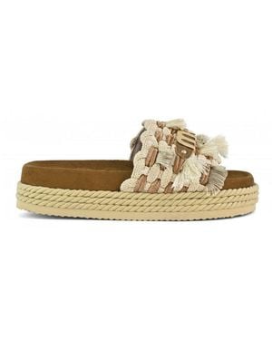 Mou Monoband Rope Sandal Fringes - Natural