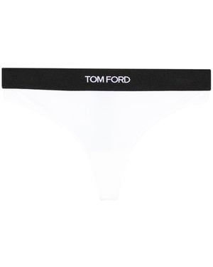 Tom Ford Logo Thongs - White