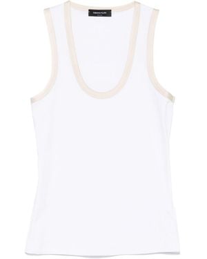 Fabiana Filippi Tanktop Mit Kontrastborten - Weiß