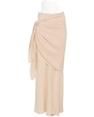 Cortana Isolde Silk Long Skirt - White