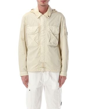 C.P. Company C.P. Company Nylon Goggle Overshirt - Natural
