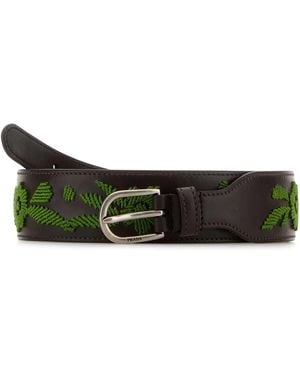 Prada Leather Belt - Green