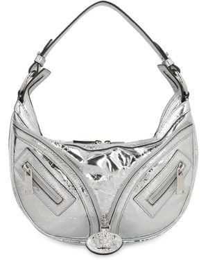 Versace Repeat Hobo Shoulder Bag - Gray