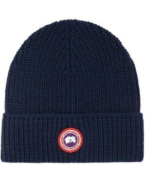Canada Goose Gerippte Beanie - Blau