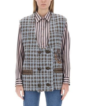 Etro Light Striped Vest - Grey