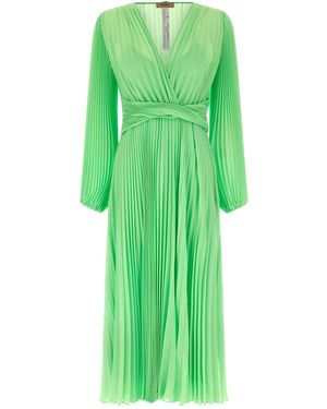 Twinset Doppel -Set -Faltenkleid - Grün