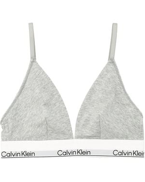 Calvin Klein Icon Cotton Modal Triangle Bralette - White