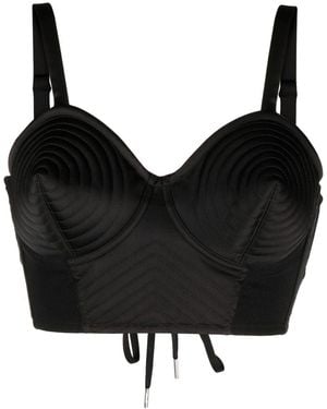 Jean Paul Gaultier Conical Corset Cropped Top - Black