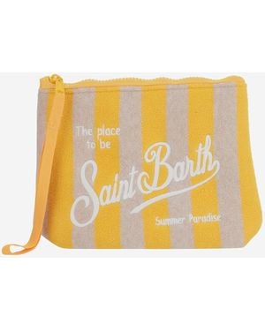 Mc2 Saint Barth Bold de tela con logotipo - Amarillo
