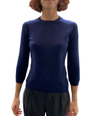 LA ROSE Maglia 3/4 Kaschmirblau
