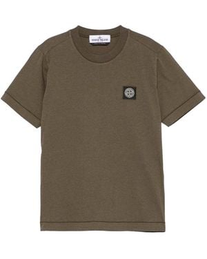 Stone Island T Shirt With Logo - Green