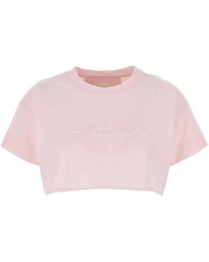 Givenchy Pastel Cotton Crop-Top - Pink