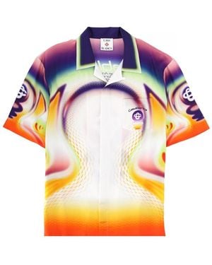 CASABLANCA Shirts Silk - Blue