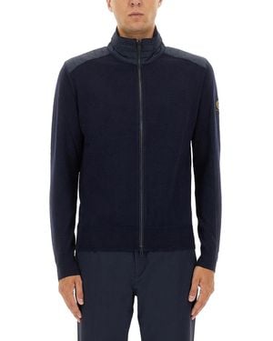 Belstaff Kelby" Cardigan With Zipper - Blue