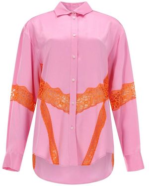 MSGM Regular Lace Shirt - Pink