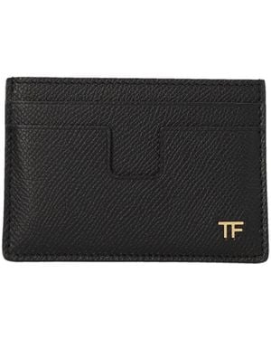 Tom Ford Leren Pasjeshouder - Zwart