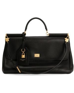 Dolce & Gabbana Dolce & Gabbana Leather Top Handle Bag - Black