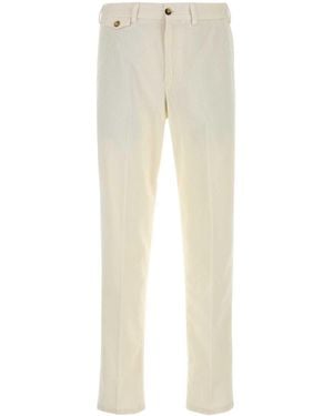 PT Torino Stretch Corduroy Pant With Clean Tailoring - Natural