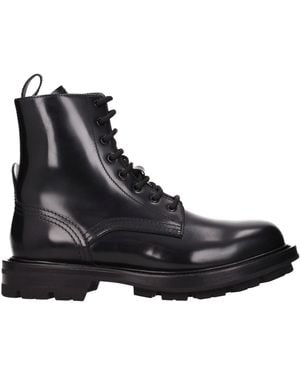 McQueen Stivaletti Uomo Pelle Nero - Black