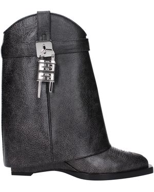 Givenchy Women 's Botas de cuero tiburón negro