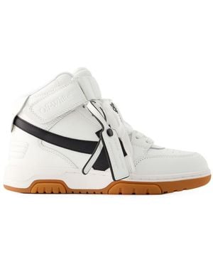 Off-White c/o Virgil Abloh Out Of Office Mid Top Trainers Leather - White