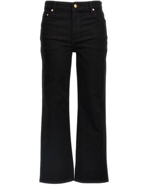 Tory Burch Cropped Flared Jeans - Black