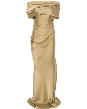 Entire studios Hele Studio's Mouwloze Gebonden Jurk Viridian - Metallic